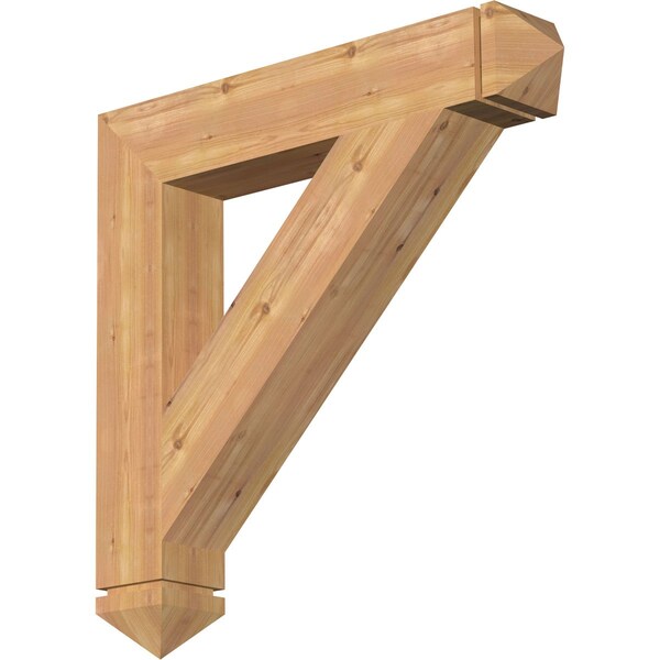 Ekena Millwork Traditional Arts & Crafts Smooth Bracket, Western Red Cedar, 5 1/2"W x 34"D x 34"H BKT06X34X34TRA03SWR - main
